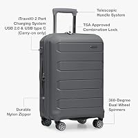 Traveler's Choice Pagosa Hardshell Expandable Luggage with Spinner Wheels, Gray, 30-Inch Large — image 6