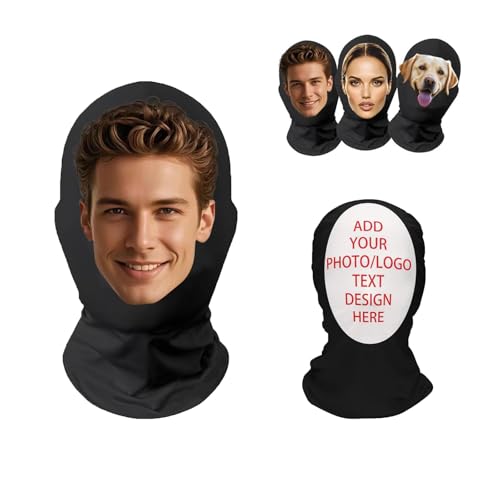Changtai Personalisiertes Gesichtsmaske mit Deine Bild, Realistische 3D-Druck Vollgesichtsmaske Selbst Gestalten, Atmungsaktiv Leicht & bequem Kopfmaske Customized Maske für Halloween Cosplay Partys
