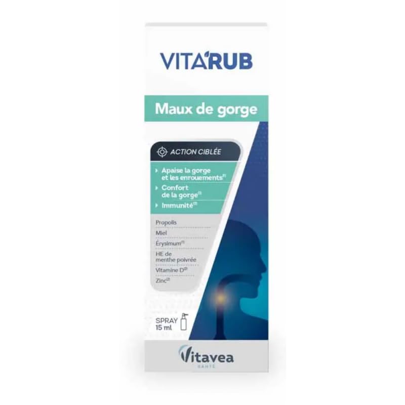 Vitavea Health Vita'Rub Spray Dolor de garganta 15 ml
