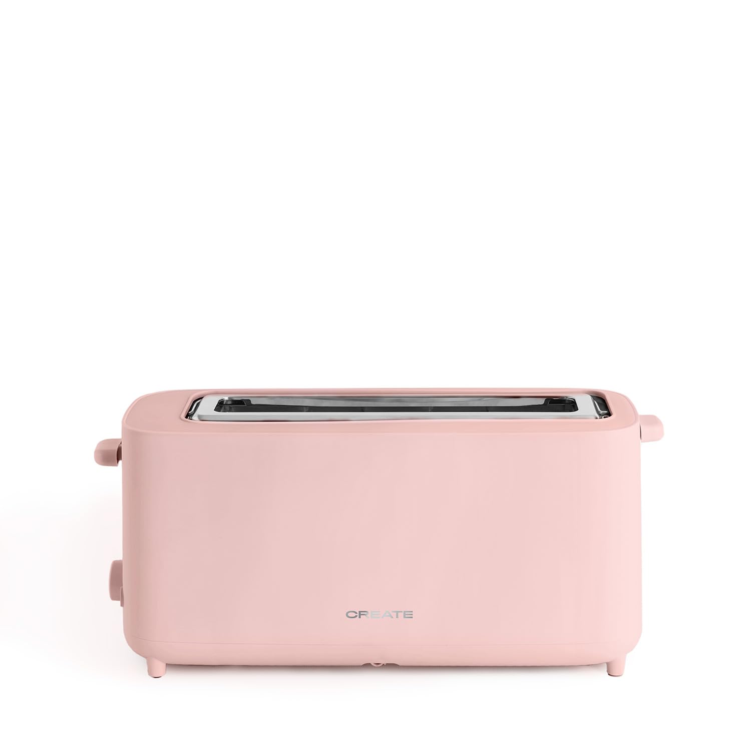 CREATE/​TOAST STUDIO XL/​Tostador de pan rosa pastel / 6 Niveles de potencia, bandeja recogemigas, termostato, descongelación, sistema de seguridad, 950W