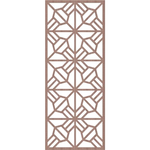 Image of 25 3 /8 inchW x 64 3 /8 inchH x 3 /8 inchT Auburn Decorative Fretwork Wood Wall Panels, Walnut