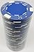 Poker Chips - (25) Blue Double Dice Mold 11.5 g Clay Composite