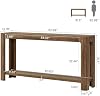 Mesa consola de entrada Tribesigns de 63 pulgadas, mesa angosta de granja de 2 niveles para detrás del sofá, mueble de acento para entrada, vestíbulo, pasillo, marrón rústico 4