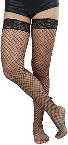 Image of ToBeInStyle Women's Timeless Backseam Fishnet Stocking