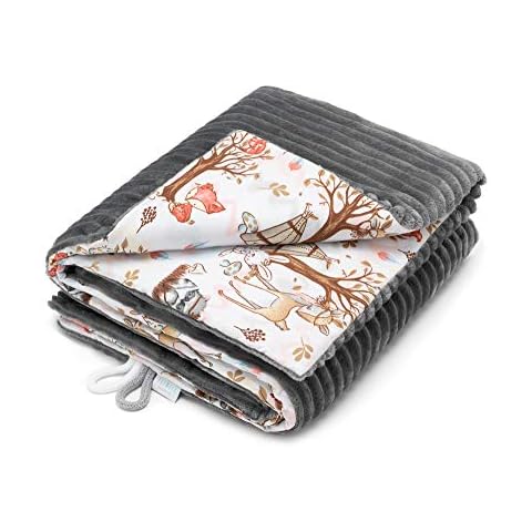 ELIMELI Babydecke Kuscheldecke Junge Krabbeldecke 75x100 Cover