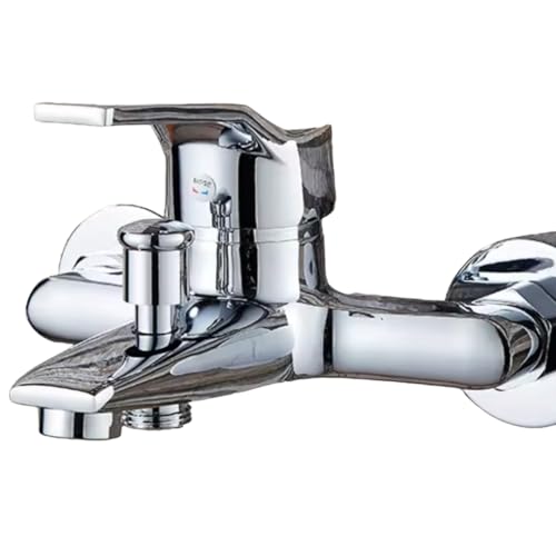 Monomando Bañera, Grifo Ducha de Baño Cromado, Grifo Monomando Ducha de Acero Inoxidable