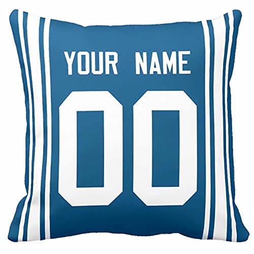 Image of ANTKING Throw Pillow 2 Pack with Custom Name and Number Personalized Gift for Men Women Boys