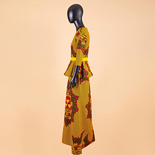 African Clothes for Women Dashiki Print Top and Skirts 2 Piece Set Outfits Ankara Party Wedding Suit4