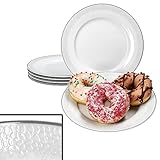 Die kleinen runden Teller sind ideal z. B. klassisch beim Frühstück für Brot & Brötchen, beim Mittag für Dessert oder Salat oder beim Kaffee als Kuchenteller für Törtchen und Gebäck