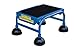 Vestil LAD-1-B Steel Spring Loaded Roll Ladder, 16" Wide x 11" Depth, 300 lb. Capacity, 1 Rubber Step, Blue