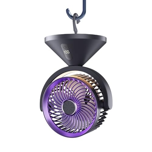 Ventilador De Mesa Con Circulación De Aire - Ventilador Recargable Para Aire Con Control De Velocidad Continuo - Máquina De Enfriamiento Portátil De Escritorio Con Luz LED Para Trabajo Estudio Y Siest