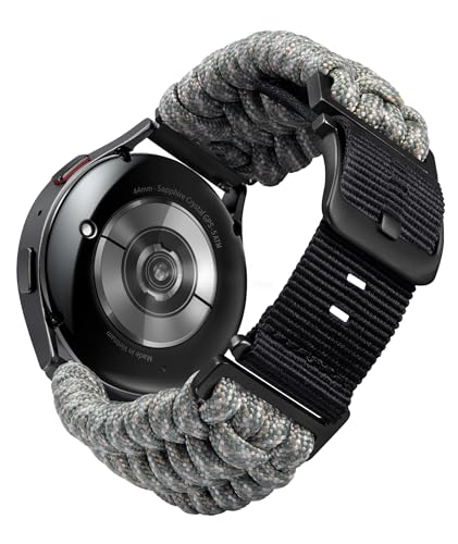 時計バンド編み込みパラコード 腕時計ベルト18mm 20mm 22mm コンパチブル Samsung Galaxy/互?Garmin/互?Amazfit/互?Huawei/互?Fossil クイックリリース ナイロン スポーツ スマートウォッチ交換ベルト男