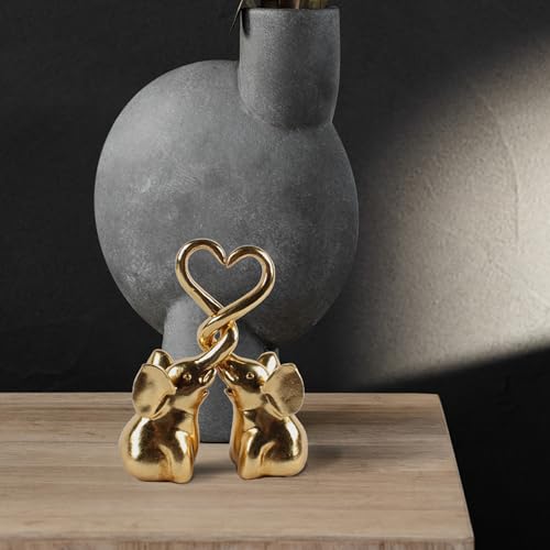 Statue d'éléphant cadeau de mariage romantique en résine d'art - 6
