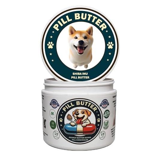 Shiba Inu Dog Treats to Wrap Pills (+100 Breeds) Jar of Non-Sticky Moldable Paste Made of Real Human Grade Dog Peanut Butter Treat, Food or Gift to Hide Dogs Pills (60 Servings)