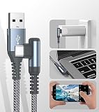 Kabel USB C 3.1A Szybkie ładowanie [2szt 1.5M],Kabel ładowania USB C Kąt typu C ładowanie Nylon do i Phone 17 16 15 Pro Max, Galaxy S26 S25 S24 S23 S22 S21 S20 S10 S9 S8, Note20,A72 A71 A54 A51,Pixel