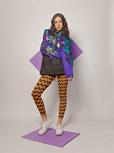 Image of sissycos Women's 80s Leggings Neon Artistic Splash Printed Buttery Soft Stretchy Pants