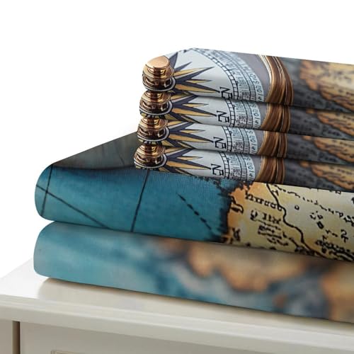 Housse de couette 140x200 boussole imprimé 3D avec fermeture éclair - 7