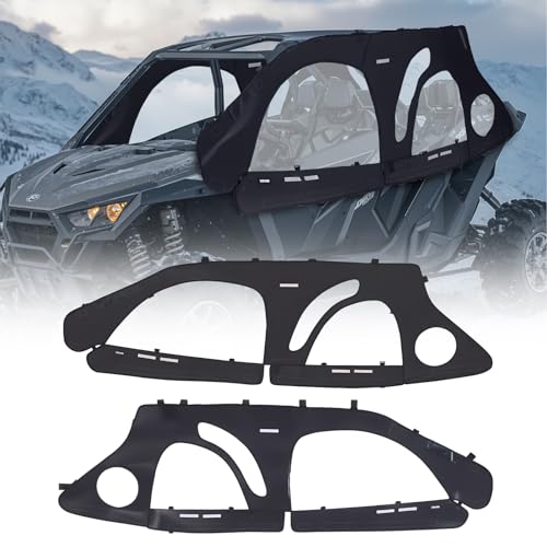 VEVOR Cab Enclosure Upper Doors, Compatible with Polaris RZR PRO 2020-2024/Polaris RZR Turbo 2022-2024, Soft Upper Doors, Upgraded Zipper UTV Soft Side Window Kit, Fit with Side Mirror and Windshields