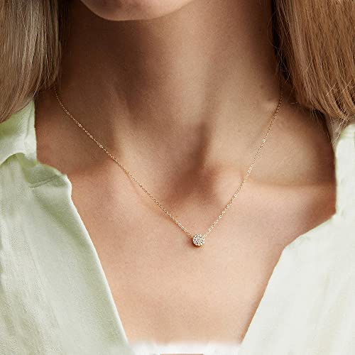 Gold Dainty Choker Necklace Cz Pearl Pendant Necklace 18k Gold Plated Beads Chain Layered Necklace for Women Jewelry Gifts3