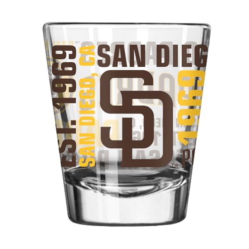 Logo Brands MLB 2oz. Spirit Shot Glass - 2 Pack (San Diego Padres)
