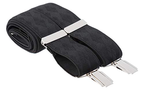 Tirantes para pantalones Paisley con elástico grueso de 35 mm y metal