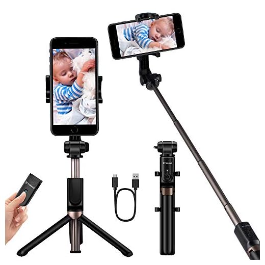 YOKKAO Upgraded Waterproof Selfie Stick Bluetooth Tripod Selfie Stick Extendable for iPhone Xs MAX iPhone 8 iPhone 8 Plus iPhone 7 Plus Galaxy Note S9 Plus S8 S7 S6 Huawei
