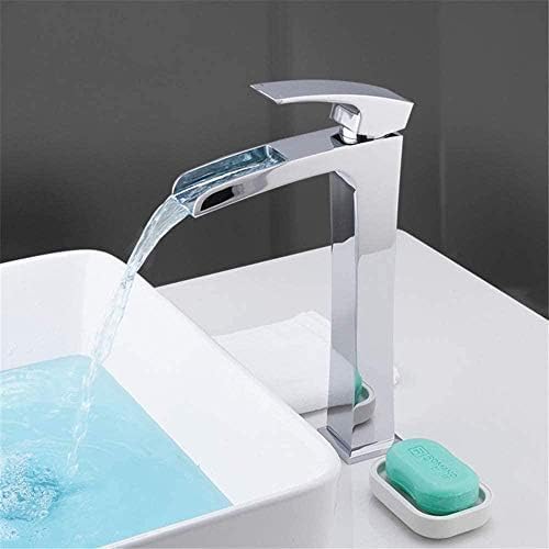 Mitigeur cascade pour lavabo et robinet de salle de bain en laiton surélevé