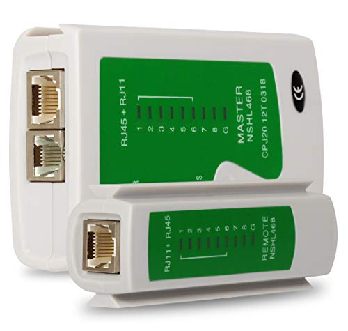 جهاز اختبار كيبل الشبكة Rj45 Rj11، اختبار احترافي لسلك اتصال ايثرنت لان ...