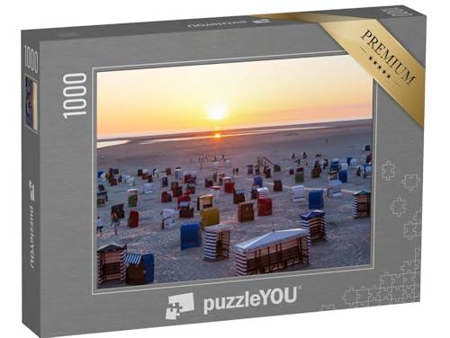 puzzleYOU: Puzzle 1000 Teile „Strandkörbe am Strand von Borkum“ – aus der Puzzle-Kollektion Borkum