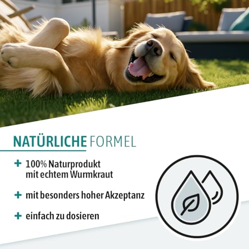 AniGo Wurmkraut PET Liquid Tropfen flüssig 50ml – für Hunde & Katzen, mit echtem Wurmkraut (Artemisia Absinthium) in rezepturbasierter Pflanzenformel, geeignet für alle Haustiere