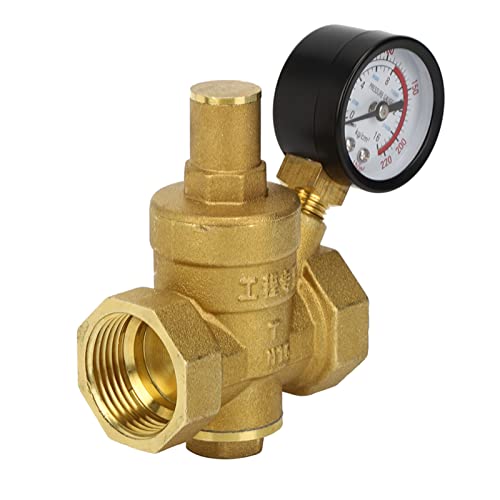 Solid, 232PSI, DN25 32mm Brass Water Pressure Reducing Regulator, 16kgcm², Adjustable Water Pressure, Industrial Reducer for Tap Water Equipment