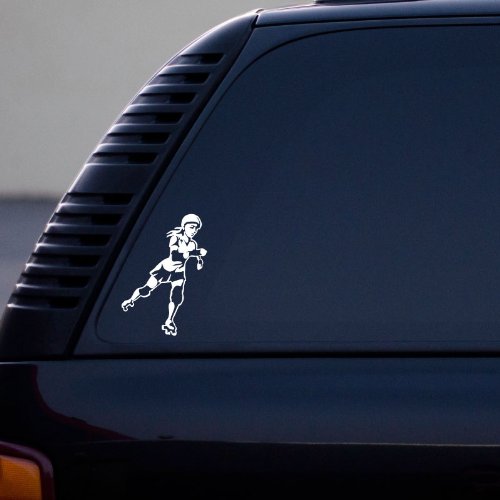 Roller Derby Girl Decal Sticker small