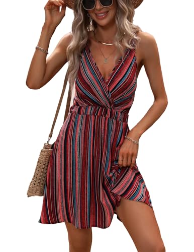 Robe décontractée col V fluide pour masquer les formes avec élégance