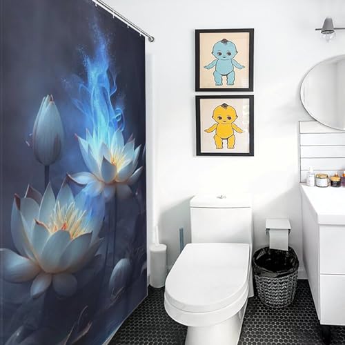 Rideau de douche imperméable en polyester lavable pour baignoire 122x183cm - 3