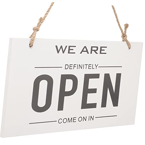 Anneome 木製ドアサイン 両面使用可能 オープンク表示 店舗用モダン装飾 壁掛け対応 クリスマス装飾にも適合 オフィスやカフェ向け