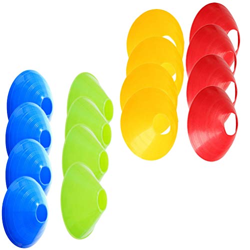 40 peças de cones de disco de futebol Besportble para treinamento de agilidade, futebol, crianças, m