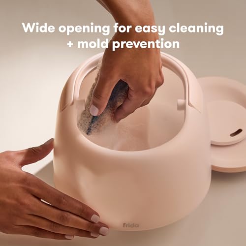Image of Frida Baby 3-in-1 Cool Mist Humidifier for Large Rooms, Top Fill Humidifier for Bedroom, Allergy Relief, 60 Hour Runtime + Nightlight, Auto Shut-Off, Quiet, Carry Handle, Essential Oil Diffuser