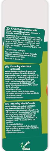 Barnhouse Krunchy Apfel-Zimt, Bio Hafer-Knuspermüsli aus Bayern, mit köstlichen Apfelstückchen und aromatischem Zimt, 3 x 750 g