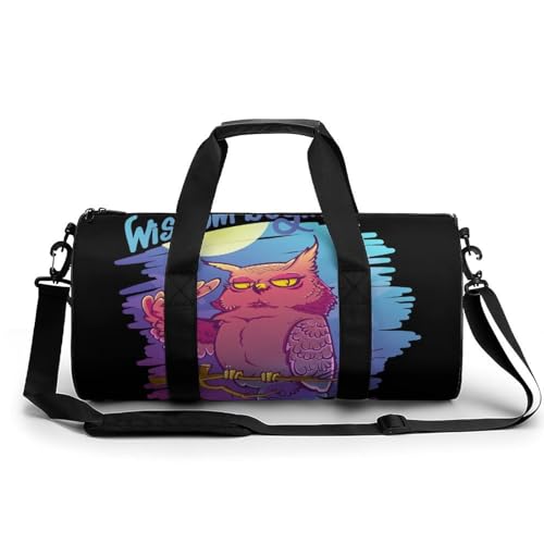 Sac de sport chouette dessin animé idéal pour le camping et les escapades du week-end
