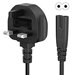 Printer Power Cable 1.8M for HP Envy/OfficeJet, Canon Pixma/Maxify,Epson, Brother,Dymo Label Writer Printer,2 Prong Figure 8 Power Cord for Sony PlayStation 2/3/4,Xbox One X,Xbox 1s (1.8m)