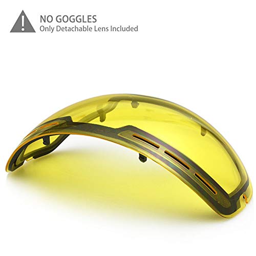 ZIONOR Óculos de neve para esqui e snowboard com design OTG para homens e mulheres com lentes destac