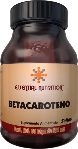 Productos Para Bajar De Peso, Essential Nutrition, Betacarotenos 60 Capsulas de 500 mg