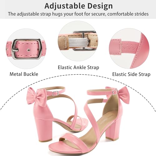 Image of Reimferce Womens Comfortable Heels for Wedding: No Blisters & Sore Feet by 40% Better Shock Absorption During Wedding - 8-Hour Keeping Pain-Free for Brides & Bridesmaids