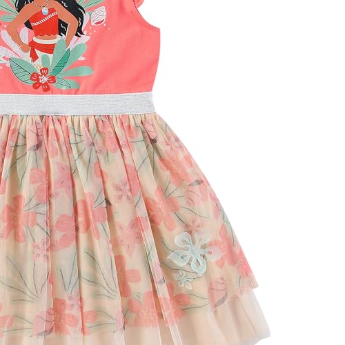 Disney Moana Girls Tulle Dress for Toddler and Big Kids4