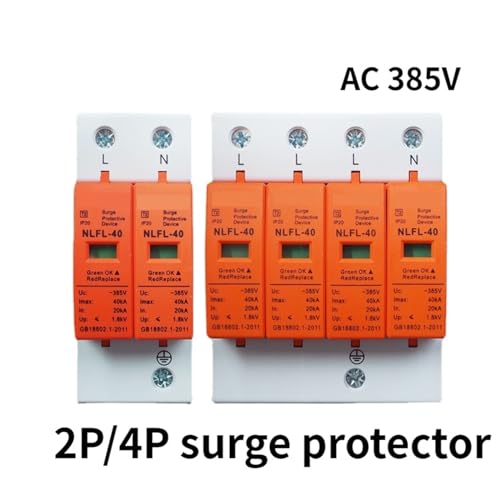 Parafoudre AC SPD 20KA capacité de décharge élevée 385V protection modulaire 2P