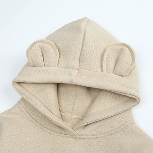 Image of MYGBCPJS Youth 2PCS Jogger Outfits Set Fleece Hooded + Sweatpants Boys Girls Athletic Sweatsuits Pullover Clothes