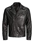Material: Haut JACK & JONES Male Lederjacke Biker Lamm XXLBlack