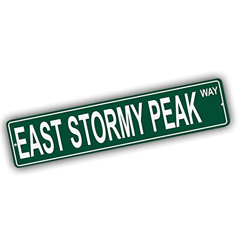 Brotherhood Aluminum Street Sign for East Stormy Peak - Colorado Wall Decor