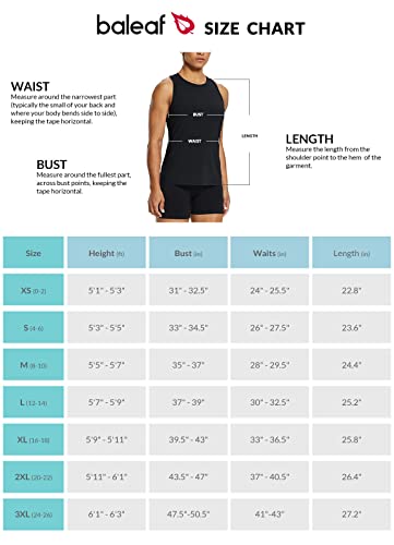 Baleaf Women's Workout Tank Tops High Neck Athletic Running Muscle Tank Gym Tennis Shirts Exercise Fitness L #TOP6