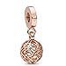 Produktbild shangwang 1pcs Original Roségold Löwenclip Liebe Schmetterling DIY Perlenschnur Geeignet für Pandora Charm Armband Modeschmuck P312